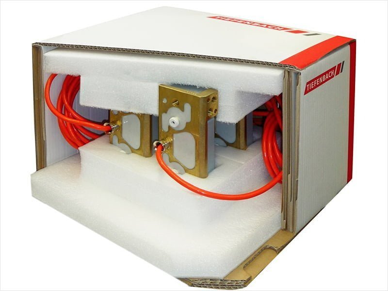 Schaumstoff Verpackung für eine Eisenbahnschienenschalter